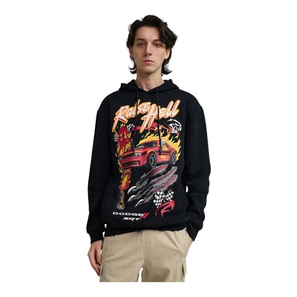 Dodge SRT Hellcat Raise Hell Muscle Car Hoodie Sweater Black - Picture 3 of 9